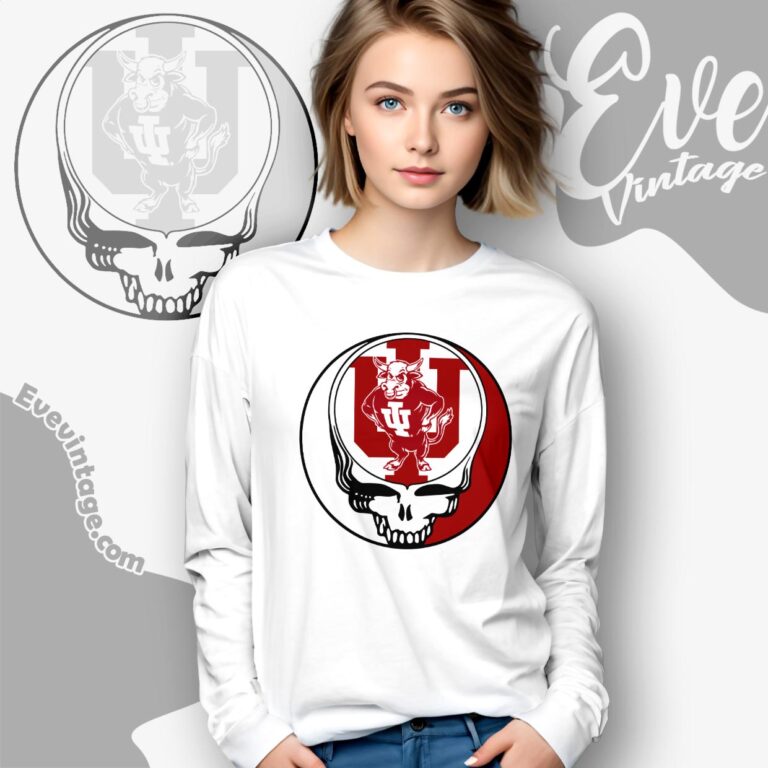 Indiana Hoosiers Steal Your Face Stealie Shirt Long Sleeve Tee Indiana Hoosiers Steal Your Face Stealie Shirt Long Sleeve Tee