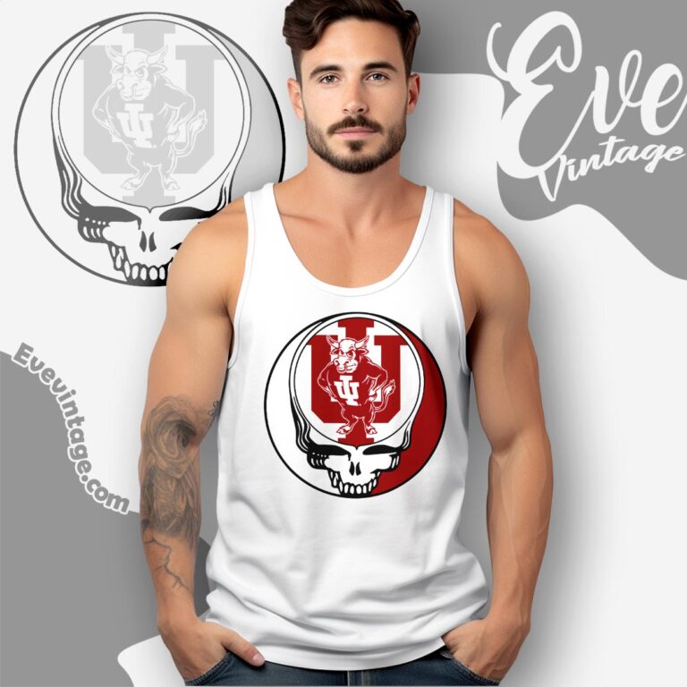 Indiana Hoosiers Steal Your Face Stealie Shirt Tank Top Racerback Indiana Hoosiers Steal Your Face Stealie Shirt Tank Top Racerback