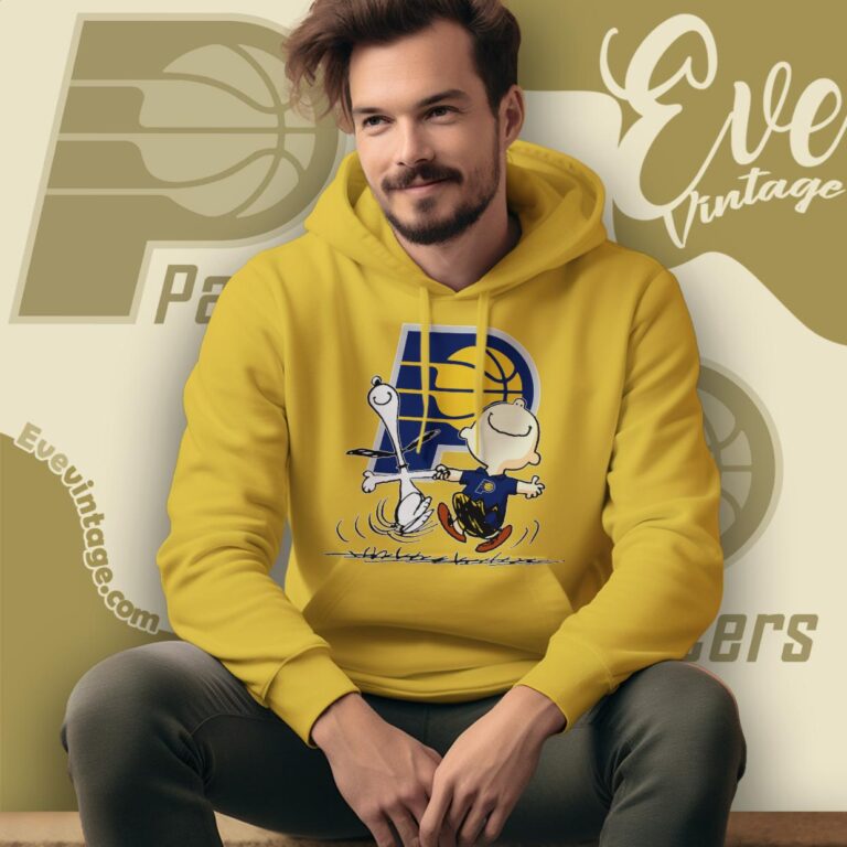 Indiana Pacers Charlie Brown Snoopy Happy Dancing Shirt Hoodie Indiana Pacers Charlie Brown Snoopy Happy Dancing Shirt Hoodie