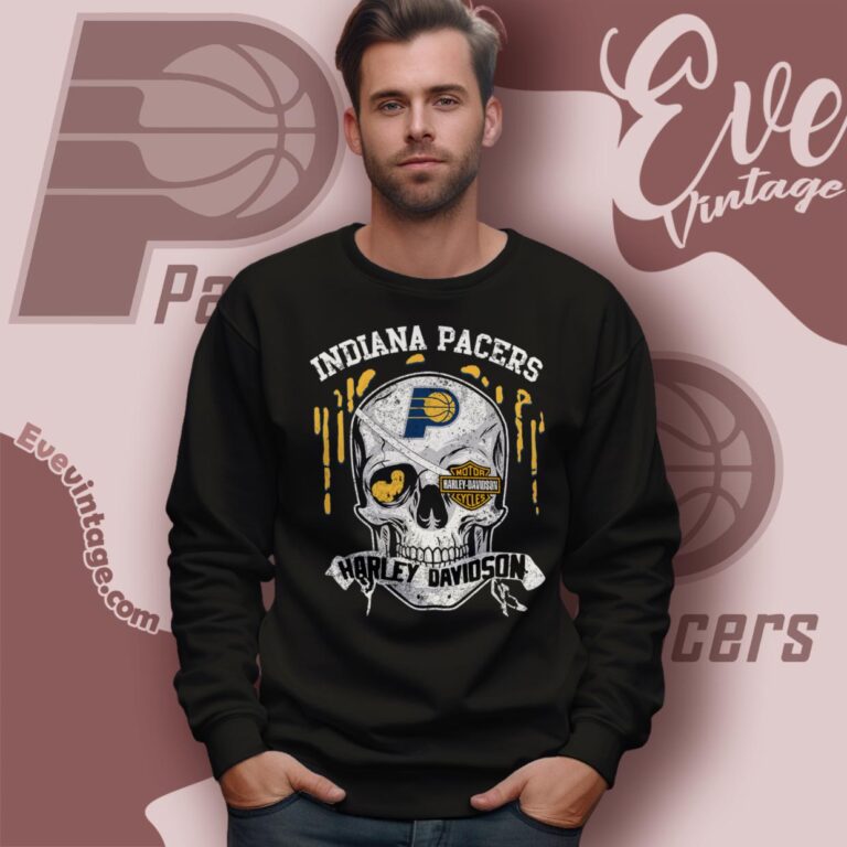 Indiana Pacers Harley Davidson Skull Sweatshirt Indiana Pacers Harley Davidson Skull Sweatshirt