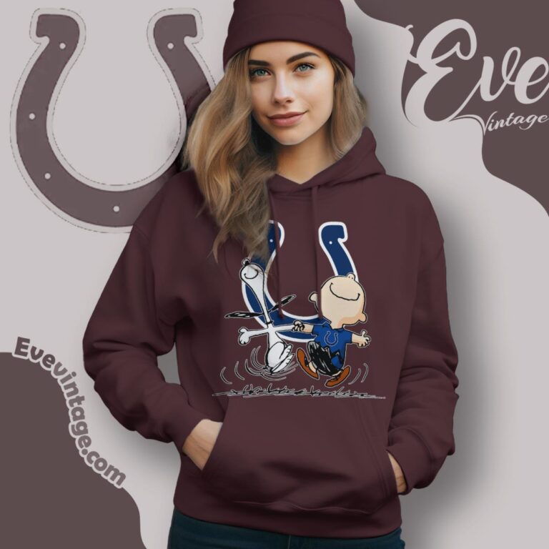Indianapolis Colts Charlie Brown Snoopy Happy Dancing Shirt Hoodie Indianapolis Colts Charlie Brown Snoopy Happy Dancing Shirt Hoodie