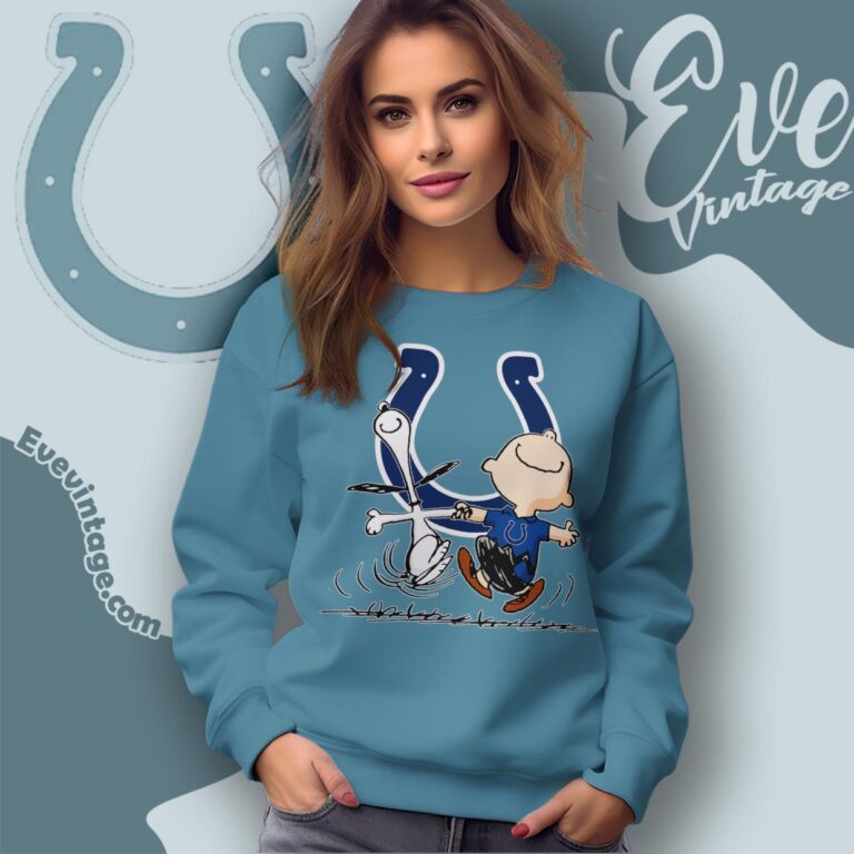 Indianapolis Colts Charlie Brown Snoopy Happy Dancing Shirt Sweatshirt Indianapolis Colts Charlie Brown Snoopy Happy Dancing Shirt Sweatshirt