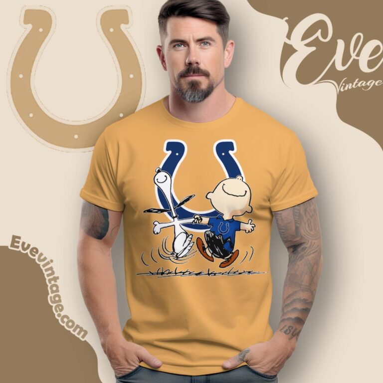Indianapolis Colts Charlie Brown Snoopy Happy Dancing Shirt T Shirt Indianapolis Colts Charlie Brown Snoopy Happy Dancing Shirt T Shirt