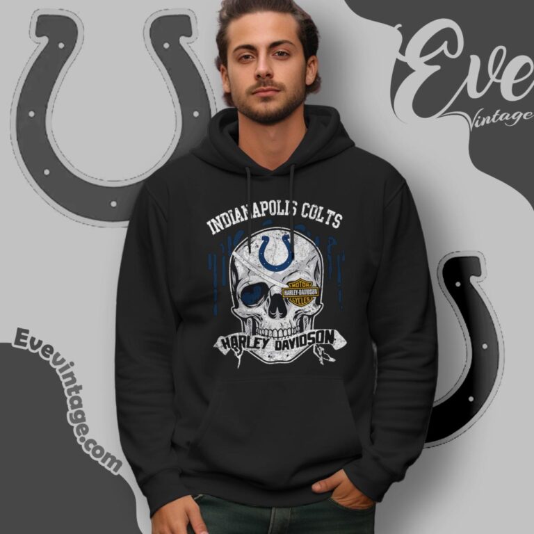 Indianapolis Colts Harley Davidson Skull Shirt Hoodie Indianapolis Colts Harley Davidson Skull Shirt Hoodie