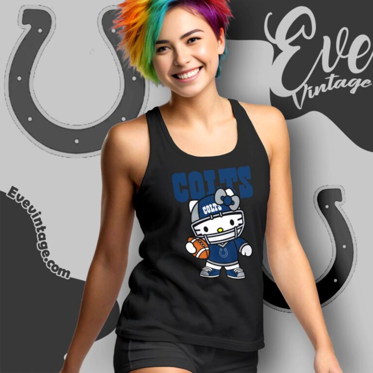 Indianapolis Colts Hello Kitty Shirt Tank Top Racerback Indianapolis Colts Hello Kitty Shirt Tank Top Racerback