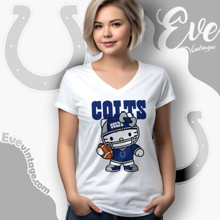 Indianapolis Colts Hello Kitty Shirt V Neck TShirt Indianapolis Colts Hello Kitty Shirt V Neck TShirt