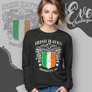 Irish Haven Shirt Brooklyn New York Dive Bar Long Sleeve Tee