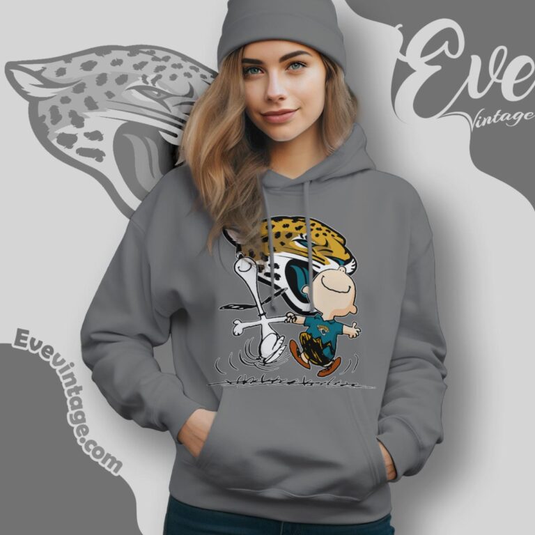 Jacksonville Jaguars Charlie Brown Snoopy Happy Dancing Shirt Hoodie Jacksonville Jaguars Charlie Brown Snoopy Happy Dancing Shirt Hoodie