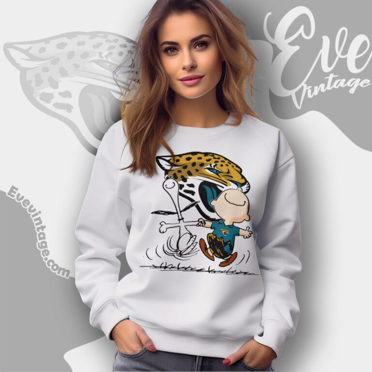 Jacksonville Jaguars Charlie Brown Snoopy Happy Dancing Shirt Sweatshirt Jacksonville Jaguars Charlie Brown Snoopy Happy Dancing Shirt Sweatshirt