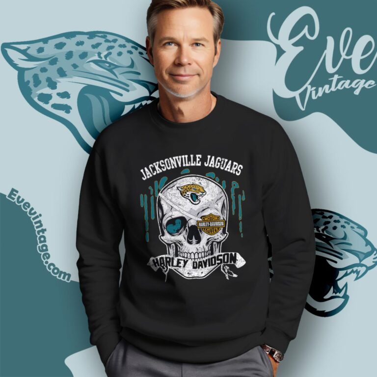 Jacksonville Jaguars Harley Davidson Skull Shirt Sweatshirt Jacksonville Jaguars Harley Davidson Skull Shirt Sweatshirt