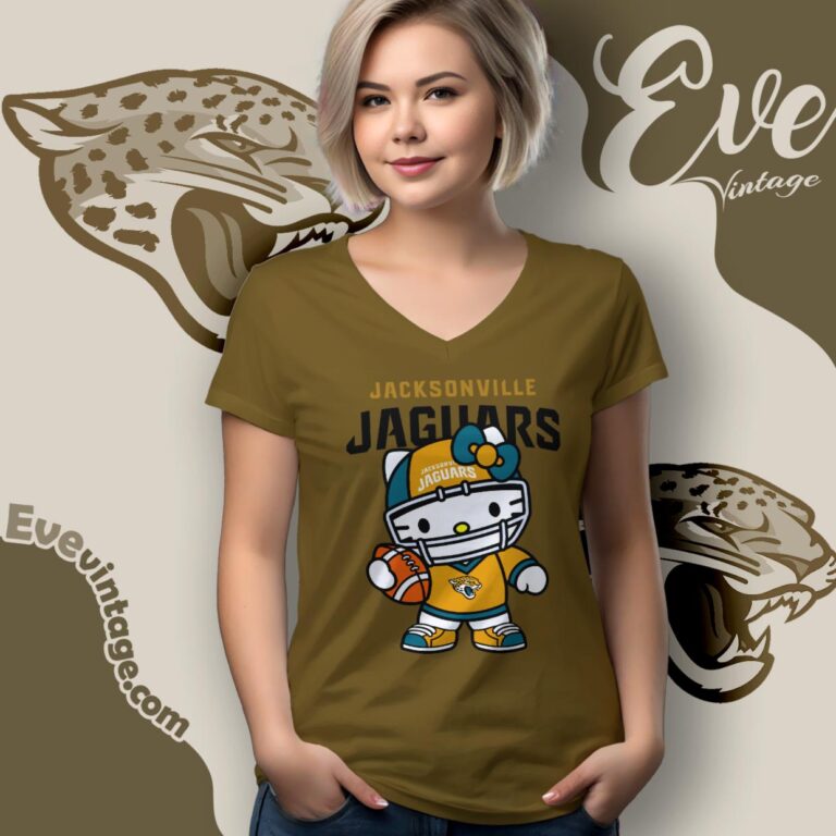 Jacksonville Jaguars Hello Kitty Shirt V Neck TShirt Jacksonville Jaguars Hello Kitty Shirt V Neck TShirt