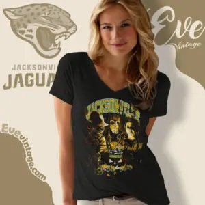 Jacksonville Jaguars Horror Halloween Shirt V Neck TShirt