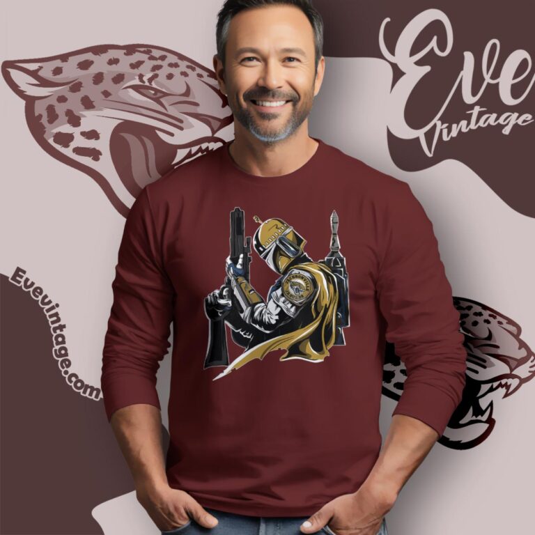 Jacksonville Jaguars Mandalorian Star Wars Shirt Long Sleeve Tee Jacksonville Jaguars Mandalorian Star Wars Shirt Long Sleeve Tee