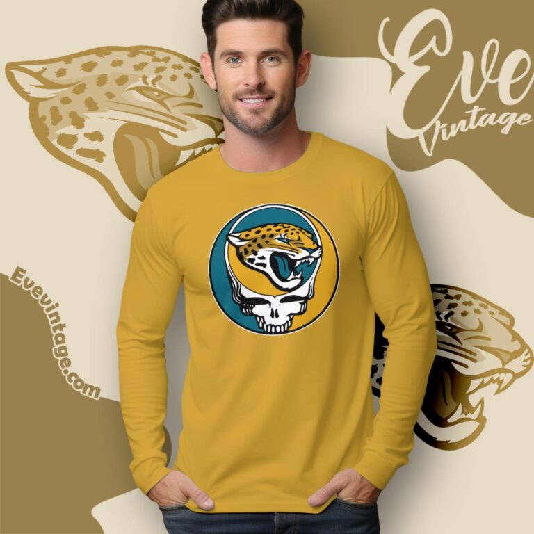 Jacksonville Jaguars Steal Your Face Grateful Dead Shirt Long Sleeve Tee Jacksonville Jaguars Steal Your Face Grateful Dead Shirt Long Sleeve Tee