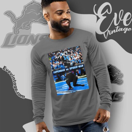 Jahmyr Gibbs Amon-ra St.brown Superman Spiderman Celebration Shirt