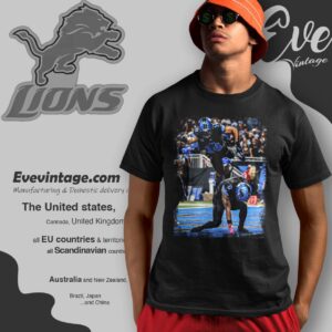 Jahmyr Gibbs St Brown Lions Celebration Pose Shirt