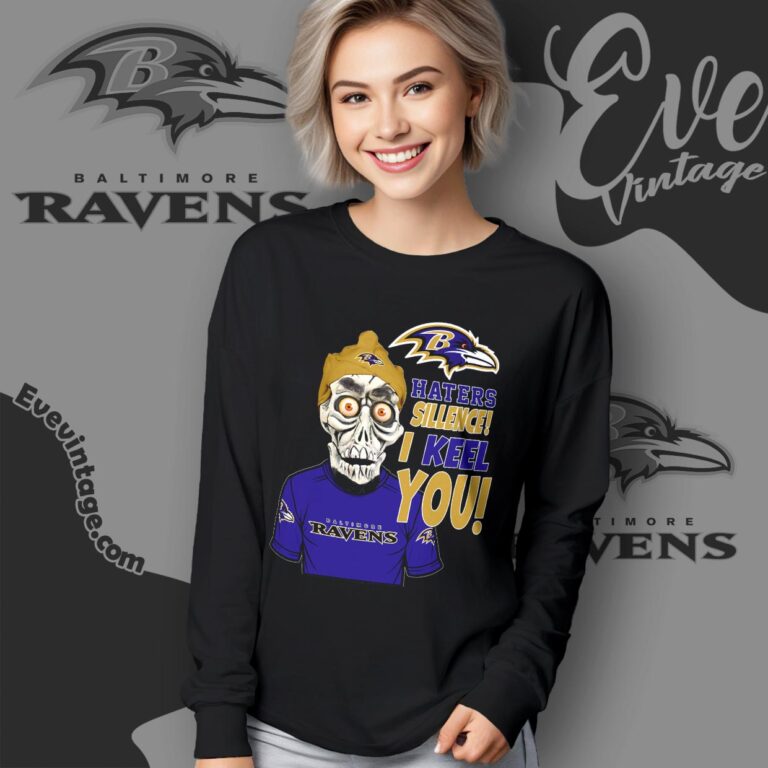 Jeff Dunham Baltimore Ravens Shirt Haters Silence I Keel You Long Sleeve Tee Jeff Dunham Baltimore Ravens Shirt Haters Silence I Keel You Long Sleeve Tee