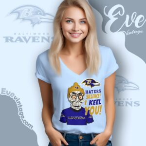 Jeff Dunham Baltimore Ravens Shirt Haters Silence I Keel You V Neck TShirt