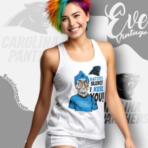 Jeff Dunham Carolina Panthers Shirt Haters Silence I Keel You Tank Top Racerback
