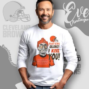 Jeff Dunham Cleveland Browns Shirt Haters Silence I Keel You Long Sleeve Tee