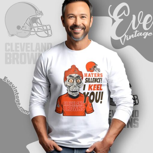 Jeff Dunham Cleveland Browns Shirt – Haters Silence I Keel You