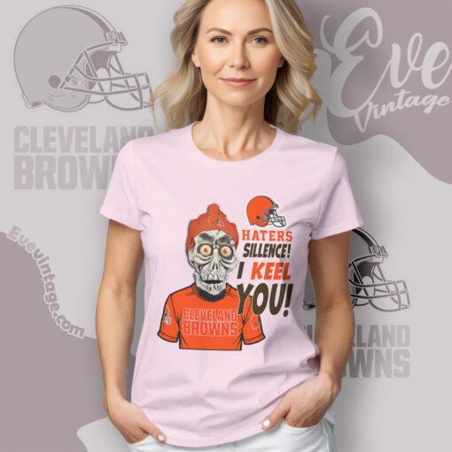Jeff Dunham Cleveland Browns Shirt – Haters Silence I Keel You