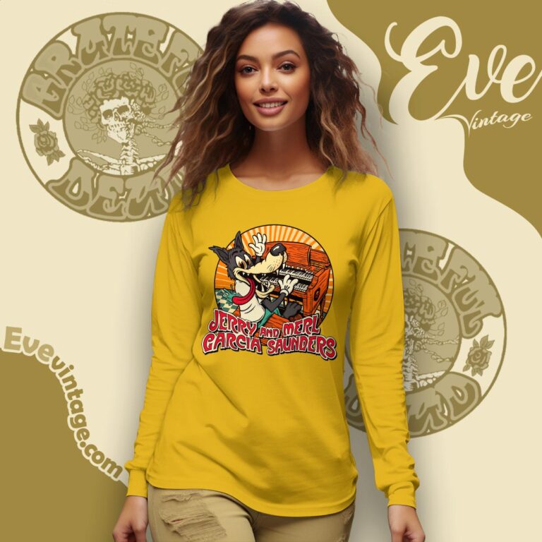 Jerry Garcia And Merl Saunders Berkeley 1974 Shirt Long Sleeve Tee Jerry Garcia And Merl Saunders Berkeley 1974 Shirt Long Sleeve Tee