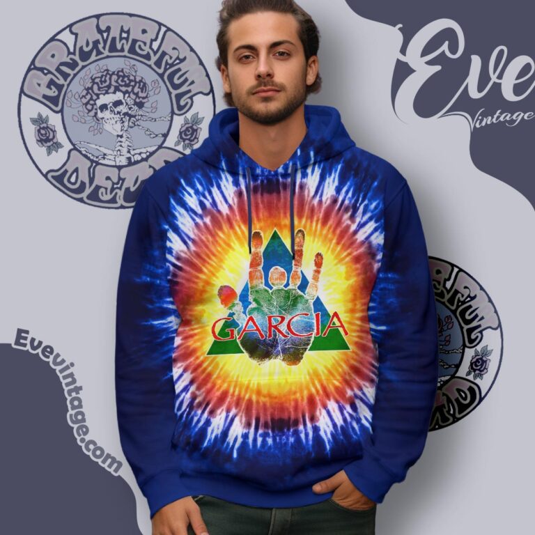 Jerry Garcias Right Hand Tie dye Shirt Hoodie Jerry Garcias Right Hand Tie dye Shirt Hoodie