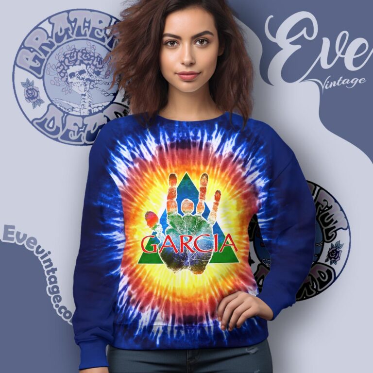 Jerry Garcias Right Hand Tie dye Shirt Sweatshirt Jerry Garcias Right Hand Tie dye Shirt Sweatshirt