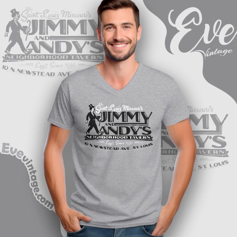 Jimmy And Andy's Tavern Shirt St Louis Missouri Dive Bar V Neck TShirt Jimmy And Andy's Tavern Shirt St Louis Missouri Dive Bar V Neck TShirt
