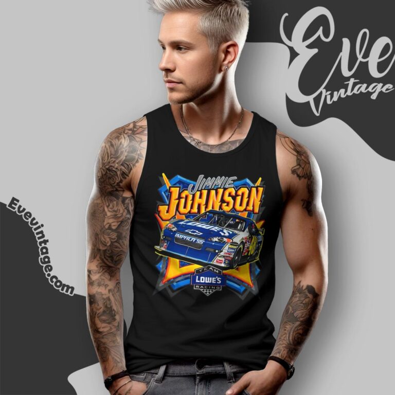 Jimmy Johnson Racing Nascar Vintage 90s Shirt Tank Top Racerback Jimmy Johnson Racing Nascar Vintage 90s Shirt Tank Top Racerback