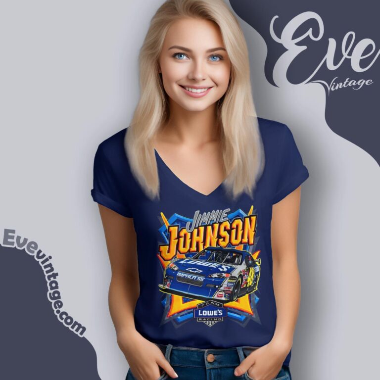 Jimmy Johnson Racing Nascar Vintage 90s Shirt V Neck TShirt Jimmy Johnson Racing Nascar Vintage 90s Shirt V Neck TShirt