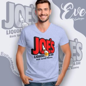 Joe's Liquor Bar Shirt Rock Springs Wyoming Dive Bar V Neck TShirt