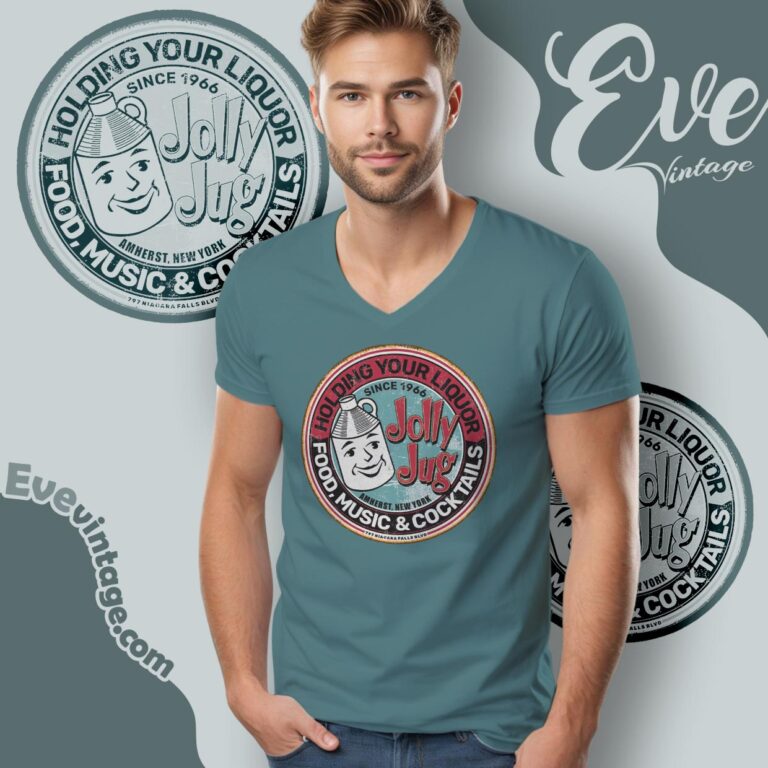 Jolly Jug Shirt New York Dive Bar V Neck TShirt Jolly Jug Shirt New York Dive Bar V Neck TShirt