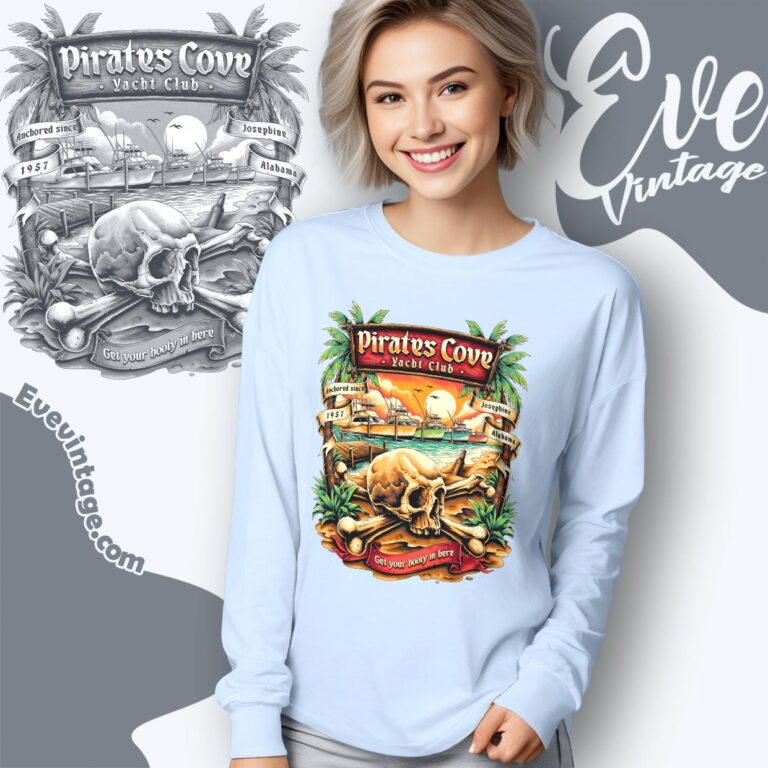 Josephine Dive Bar Pirates Cove Yacht Club Shirt Long Sleeve Tee Josephine Dive Bar Pirates Cove Yacht Club Shirt Long Sleeve Tee