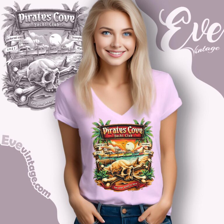 Josephine Dive Bar Pirates Cove Yacht Club Shirt V Neck TShirt Josephine Dive Bar Pirates Cove Yacht Club Shirt V Neck TShirt