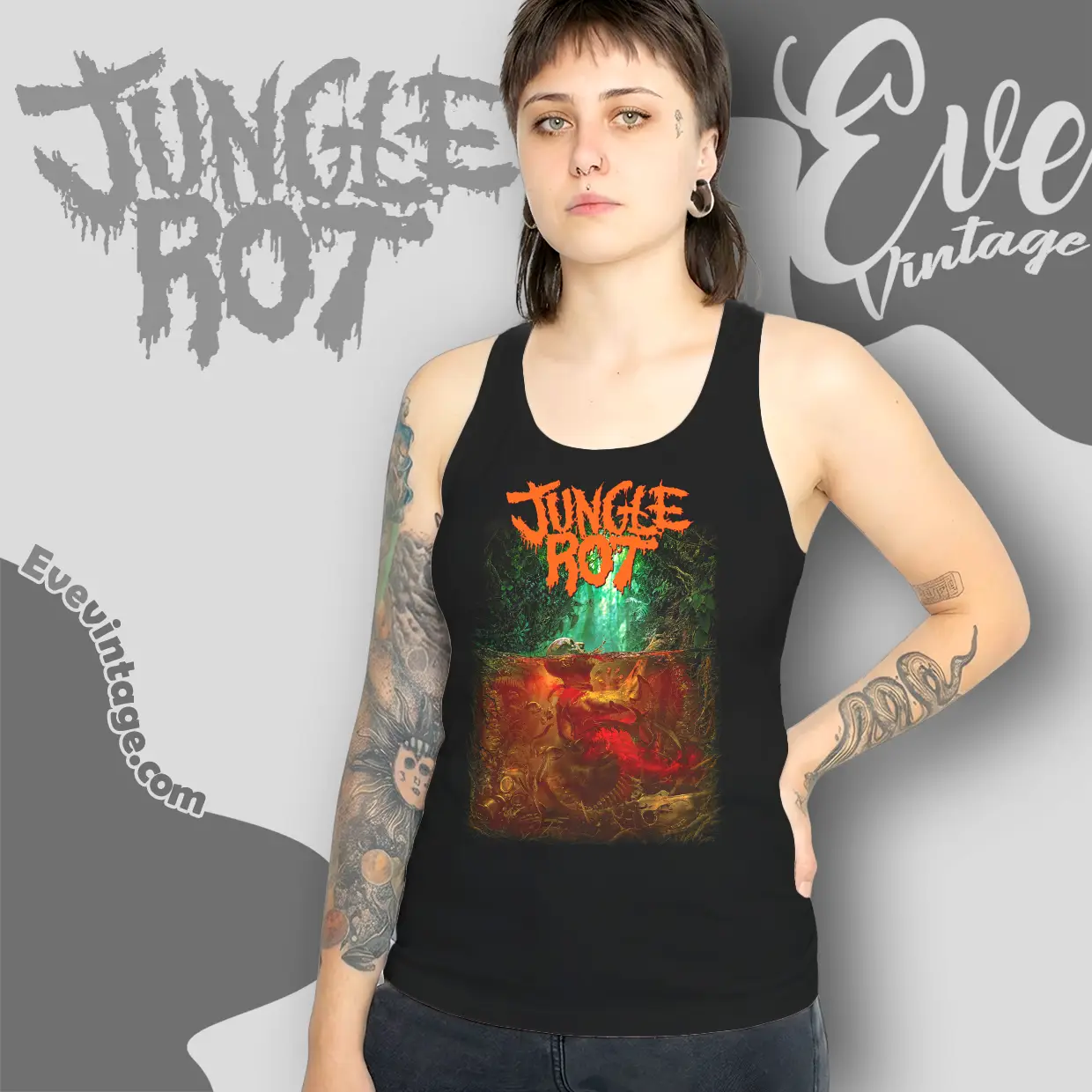 Jungle Rot 2018 Album Shirt Tank Top Racerback Jungle Rot 2018 Album Shirt Tank Top Racerback