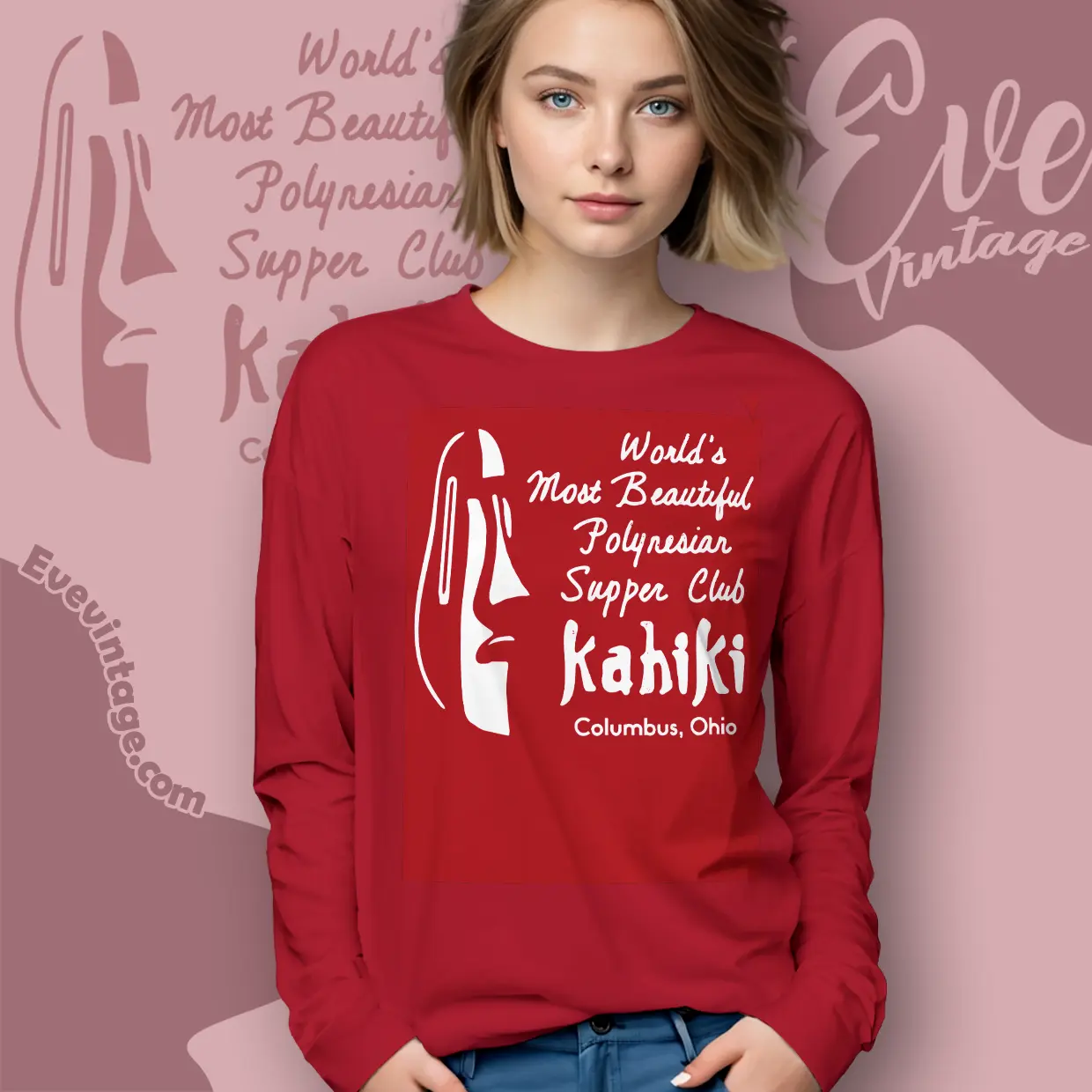 Kahiki Bar Shirt Columbus Ohio Tiki Bar Long Sleeve Tee Kahiki Bar Shirt Columbus Ohio Tiki Bar Long Sleeve Tee