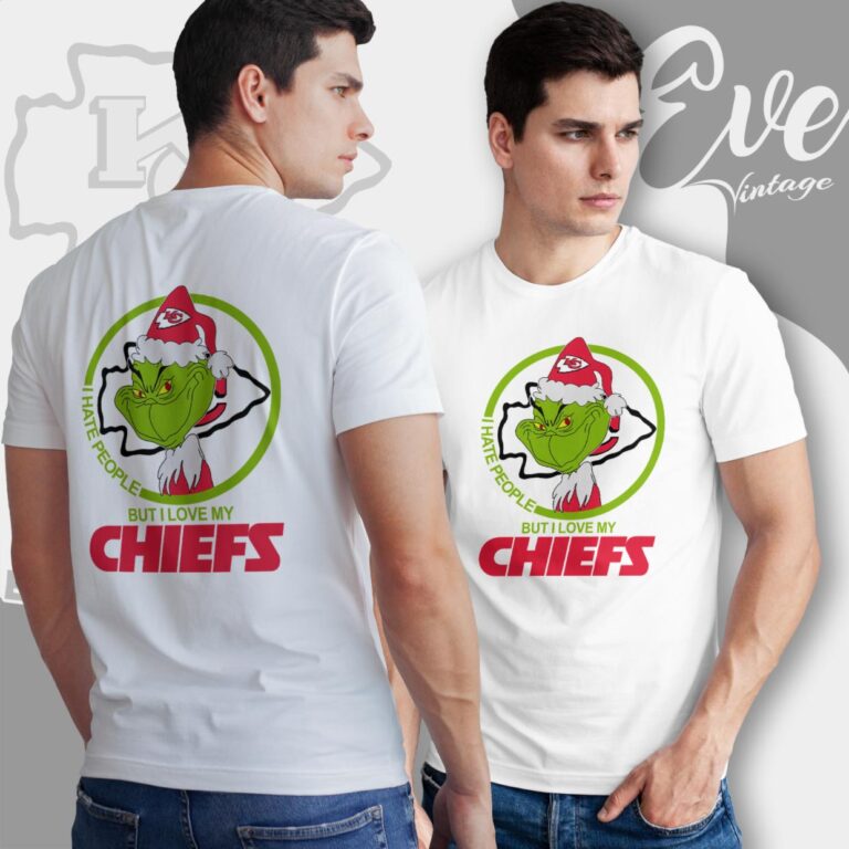 Kansas City Chiefs Christmas Grinch Shirt I Hate People But I Love My Chiefs T Shirt Kansas City Chiefs Christmas Grinch Shirt I Hate People But I Love My Chiefs T Shirt