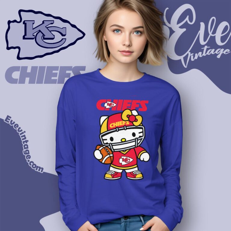 Kansas City Chiefs Hello Kitty Shirt Long Sleeve Tee Kansas City Chiefs Hello Kitty Shirt Long Sleeve Tee