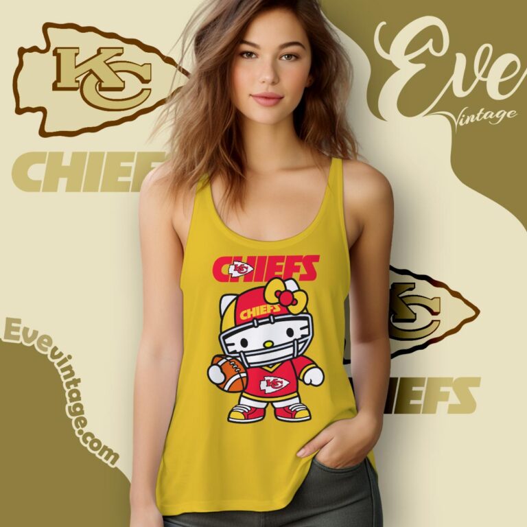 Kansas City Chiefs Hello Kitty Shirt Tank Top Racerback Kansas City Chiefs Hello Kitty Shirt Tank Top Racerback