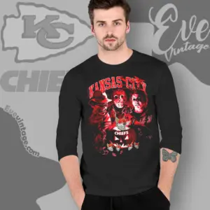 Kansas City Chiefs Horror Halloween Long Sleeve Tee
