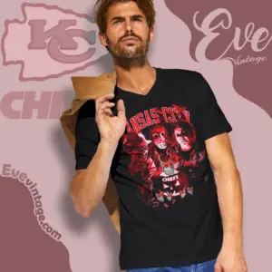Kansas City Chiefs Horror Halloween V Neck TShirt