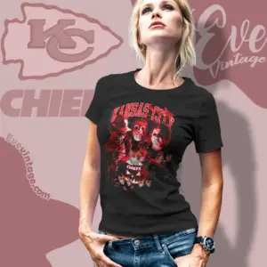 Kansas City Chiefs Horror Halloween Women T shirt