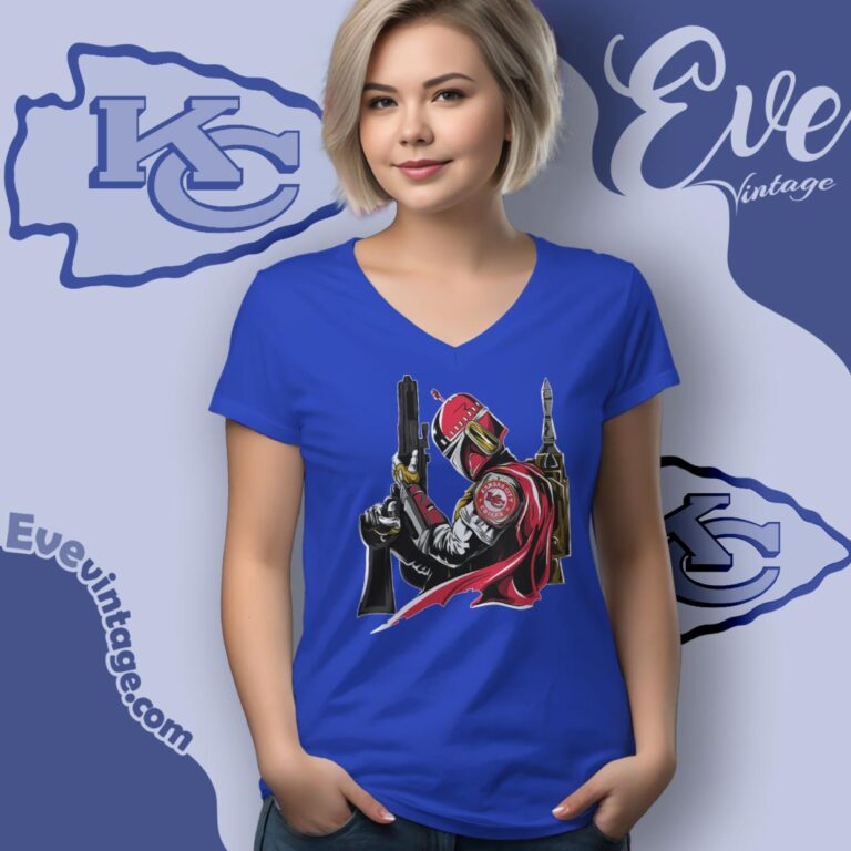 Kansas City Chiefs Mandalorian Star Wars Shirt V Neck TShirt Kansas City Chiefs Mandalorian Star Wars Shirt V Neck TShirt