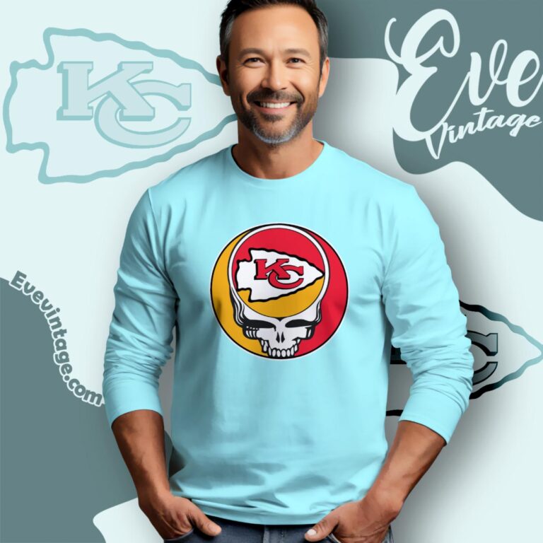 Kansas City Chiefs Steal Your Face Grateful Dead Shirt Long Sleeve Tee Kansas City Chiefs Steal Your Face Grateful Dead Shirt Long Sleeve Tee