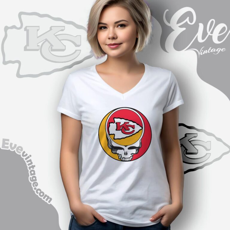 Kansas City Chiefs Steal Your Face Grateful Dead Shirt V Neck TShirt Kansas City Chiefs Steal Your Face Grateful Dead Shirt V Neck TShirt