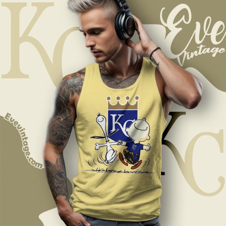 Kansas City Royals Charlie Brown Snoopy Happy Dancing Shirt Tank Top Racerback Kansas City Royals Charlie Brown Snoopy Happy Dancing Shirt Tank Top Racerback