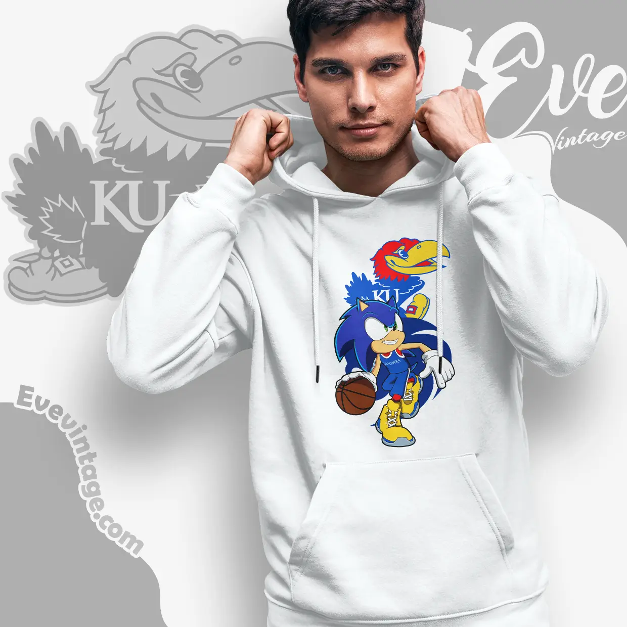 Kansas Jayhawks Sonic The Hedgehog Basketball Hoodie Kansas Jayhawks Sonic The Hedgehog Basketball Hoodie