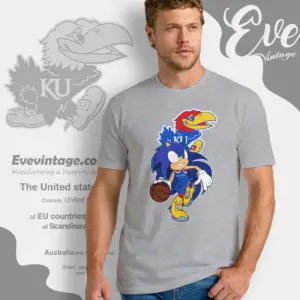 Kansas Jayhawks Sonic The Hedgehog Basketball T shirt